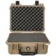 Bushnell Compact 13.37in Waterproof Gear Hard Case w/ Foam, Tan, Standard, BN00001-TAN