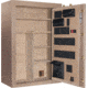 Cannon Safe Deluxe 33 Fireproof 36 Gun Safe, 60x40x24in - Hammertone Beige/Brass CA33-H3FDB-13