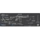 Cerus Gear 3mm Promats 12''x36'' Ar-15 Instructional Char Gray