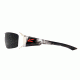 Edge Eyewear Brazeau Vigilante 2 Sunglasses, White &amp; Black Grunge Frame, Smoke Lenses, XB146-V2