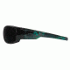 Edge Eyewear Caraz Apocalypse 1 Sunglasses, Black &amp; Green Skull Frame, Smoke Lenses, HZ116-A1