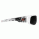 Edge Eyewear Caraz Vigilante 2 Sunglasses, White &amp; Gray Shattered Glass Frame, Smoke Lenses, HZ146-V2