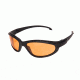 Edge Eyewear Falcon Thin Temple Sunglasses, Soft-Touch Matte Black Frame / Tiger's Eye Vapor S, SF610-TT