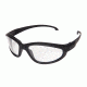 Edge Eyewear Falcon Thin Temple Sunglasses, Soft-Touch Matte Black Frame / Clear Vapor Shield , SF611-TT
