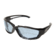 Edge Eyewear Kazbek XL Sunglasses, Black Frame, Light Blue Vapor Shield Lenses, GSK-XL113VS