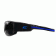 Edge Eyewear Legends The Guardian Sunglasses, Soft-Touch Black &amp; Blue Frame / Smoke Vapor Shield, HL616-LE1