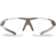 Edge Eyewear Phantom Rescue Shooting Glasses, Tan499 Frame, Clear Vapor Shield Lenses, Standard, PR21VS
