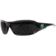 Edge Safety Eyewear Brazeau Apocalypse 1 Sunglasses, Black &amp; Green Energy Charge Frame, Smoke Lens, One Size, XB116-A1