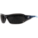 Edge Safety Eyewear Brazeau Apocalypse 2 Sunglasses, Black &amp; Blue Warrior Frame, Smoke Lens, One Size, XB116-A2