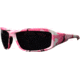 Edge Safety Eyewear Brazeau Huntress Sunglasses, Pink Camo Frame, Polarized Smoke Lens, One Size, TXB216-H1