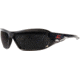 Edge Safety Eyewear Brazeau Patriot 1 Sunglasses, Black &amp; American Flag Frame, Polarized Smoke Lens, One Size, TXB216-P1