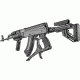 FAB Defense AK-47 Quick Deployment Bipod with Integrated AGR-47 Pistol Grip, Black, FX-AKPODB