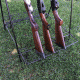GPS Portable Metal Camp Gun Stand, Rubber Top Rail, 9-Gun Capacity, Gray, GPS-3524MCS