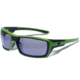 Gargoyles Khyber Sunglasses w/ Green Frame, Smoke Polarized w/Silver Mirror Lens GAR10700082