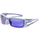 Gargoyles Khyber Sunglasses w/ White  Frame, Smoke Polarized w/Plasma Mirror Lens GAR10700087