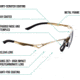 Girls With Guns Afire Protective Shooting Safety Glasses, Gold Frame, Clear Lenses, One Size, 2370