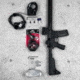 Grey Man Tactical Locking Rifle Rack Kit w/SC-6, XL Buttstock Cup Kit, Black, 000013
