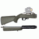 Hogue Ruger 10/22 Takedown Rubber OverMold Stock w/ STD Barrel Channel OD Green, 21240