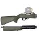 Hogue Ruger 10/22 Takedown Rubber OverMold Stock w/ STD Barrel Channel OD Green, 21240