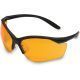Howard Leight Vapor 2 Protective Eyeglasses Black Frame, Orange Lens R01537