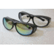 Hyskore Over The Glasses ANSI Safety Glasses Set - 1 Clear, 1 Amber w/ Black Frame - Anti-Fog, Black/OD Green 30237