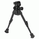 Versa-Pod Model 51 7-9in Prone Bipod w/Rubber Feet And Universal Adaptor, Black, 150-051