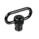 Leapers UTG Standard Duty Push Button QD Sling Swivel, 1.25in Loop, Black, TL-QDSW08B