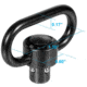 Leapers UTG Heavy Duty Push Button QD Sling Swivel, 1.38in Loop, Black, TL-QDSW18