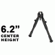 Leapers UTG New Gen Reinforced Clamp-on Bipod, Center Height 6.2-6.7in, _x000D_ TL-BP18S-A