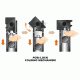 Leapers UTG New Gen Reinforced Clamp-on Bipod, Center Height 6.2-6.7in, _x000D_ TL-BP18S-A