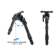 Leapers UTG PRO TBNR Bipod, 7in-9in Center Height, M-LOK, Black, TLUBP02M-A