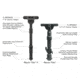 Leapers UTG Recon Flex II Bipod, 7in-9in Center Height, M-LOK, Black, TL-BPDM03
