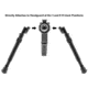 Leapers UTG RECON FLEX M-LOK Bipod, Matte Black, 8.0in-11.8in Center Height, Black, TL-BPDM02