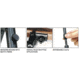Leapers UTG Shooters Bipod, Rubber Feet, 8.7in-10.6in Center Height, Black, TL-BP69S