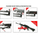 Leapers UTG Shooters Bipod, Rubber Feet, 8.7in-10.6in Center Height, Black, TL-BP69S