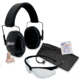 Macks Double Up Safety Kit, Black Earmuffs, Clear Safety Glasses MK4461