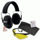 Macks Double Up Safety Kit, Black Earmuffs, Yellow Safety Glasses MK4462