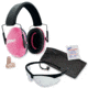 Macks Double Up Safety Kit, Pink Earmuffs, Clear Safety Glasses MK4464