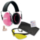 Macks Double Up Safety Kit, Pink Earmuffs, Yellow Safety Glasses MK4465