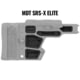 MDT Rubber Buttstock Dampeners, SRS-X Elite, Black, 107249-BLK