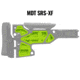 MDT Rubber Buttstock Dampeners, SRS-XF, Green, 106920-GRN