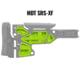 MDT Rubber Buttstock Dampeners, SRS-XF, Green, 106920-GRN