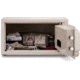 Mesa Safes Hotel Safe, All Steel with Electronic Lock, Keyed Different, 0.4 cu ft, Cream, Black, MH101E-BLK-KD