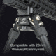 MIGHTY TACTICAL BP-02 Bipod, 6.3-9.1in Height Range, Black, MT-BP-02