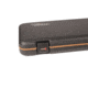 Negrini Compact Scoped Bolt Action Rifle Case, Black/Cognac Leather/Brown, L 45.5in x W 10.875in x D 3.25in 1619LUNGA/5517