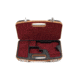 Negrini Deluxe Modern Handgun Case, Black/Cognac Leather Trim/Bordeaux, 2028SLX/5512