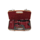 Negrini Deluxe Modern Handgun Case, Black/Cognac Leather Trim/Bordeaux, 2028SLX/5512
