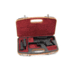 Negrini Deluxe Modern Handgun Case, Black/Cognac Leather Trim/Bordeaux, 2028SLX/5512