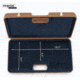 Negrini Luxury Handgun Case - 2 Gun, Nespola Leather Cover/Navy Interior, 2027PL-TAC/4845