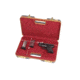 Negrini Luxury Handgun Case, Black/Nespola Leather Trim/Bordeaux Interior, 2023LX-TAC/4840